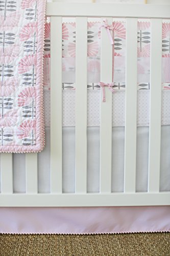Petunia Pickle Bottom Dreaming in Dax 3 Piece Crib Bedding Set, Pink/Gray/White