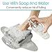 Vive Foot Scrubber Brush - Shower Skin Exfoliator Scrubber with Soft and Stiff Bristles for Men and Women, Dry Callus Sole Scrub - Exfoliating Soap Feet Cleaner with Floor Suction for Bathtub