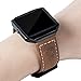 Wearlizer Bands Accessories, Premium Suede Leather Replacement Strap with Black Metal Frame and Buckle for Fitbit Blaze Special Edition Gun Metal - Brown Large