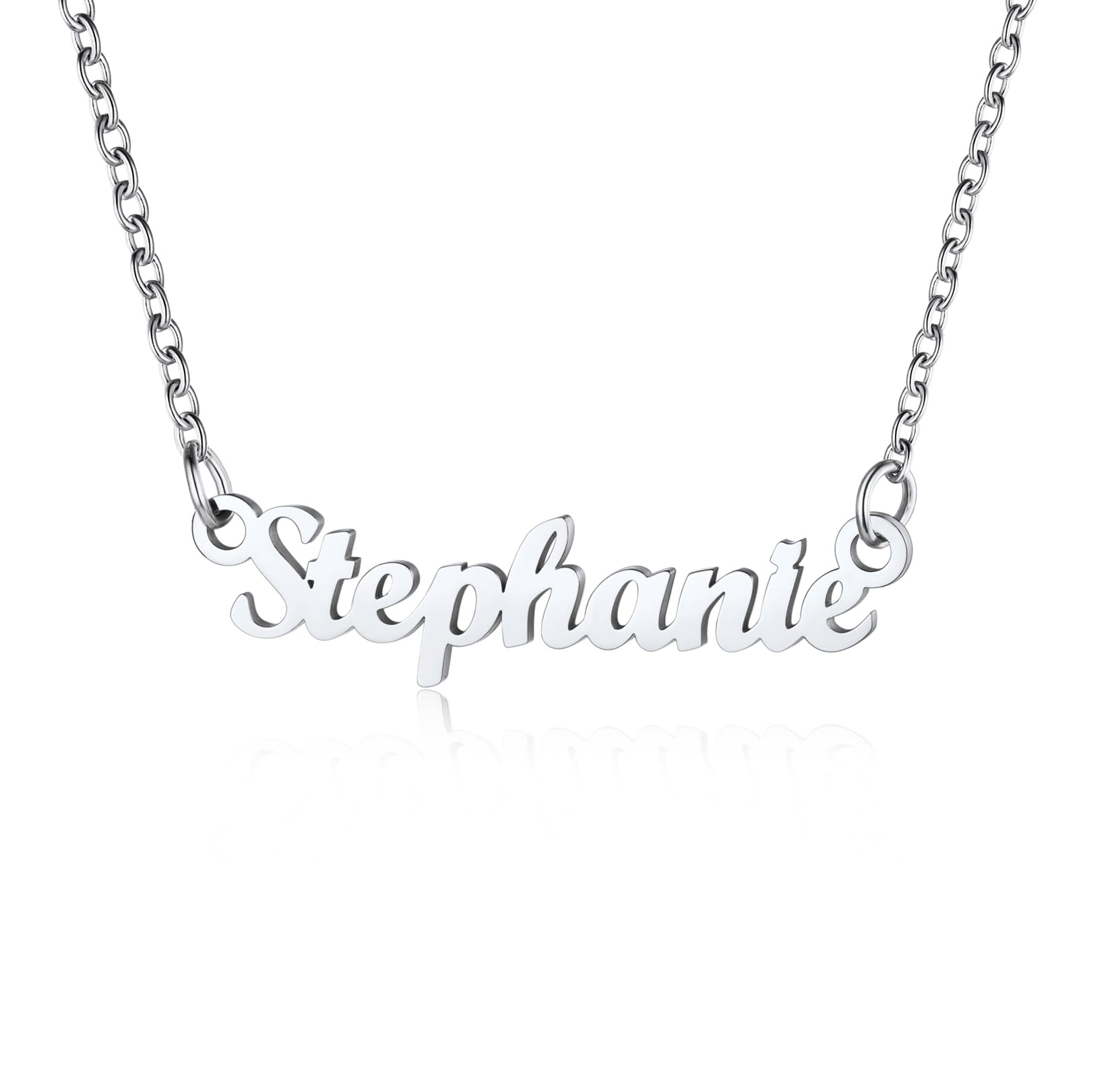 U7 Name Pendant Stephanie Customised Necklace for Women — image 1