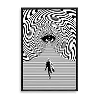 Framed Canvas Wall Art Modern Geometric Pattern Canvas Prints Home Artwork Decoration for Living Room,Bedroom - 16x24 inches