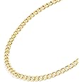 Jewelry Atelier Gold Chain Necklace Collection - 14K Solid Yellow Gold Filled Miami Cuban Curb Link Chain Necklaces for Women and Men with Different Sizes (2.7mm, 3.6mm, 4.5mm, or 5.5mm)
