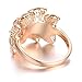 Yoursfs White Enamel Flower Ring for women 18k Rose Gold Color Wedding Jewelry Women's rings