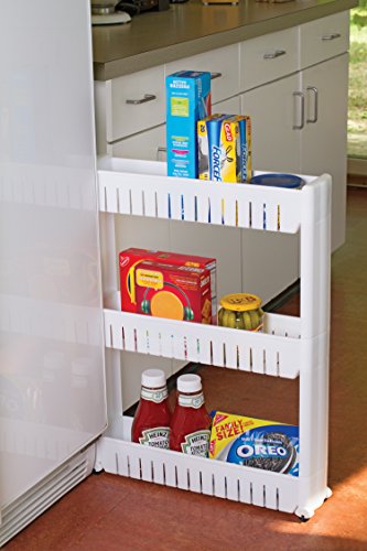 Laundry Room Organizer And Slim Storage Cart Mobile Wheels Shelf