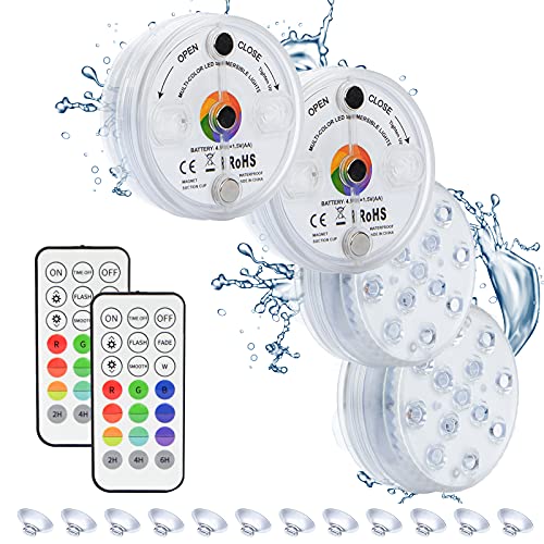 MUACL Submersible Led Pool Light, 16 Colors Underwater Pond Lights with ...