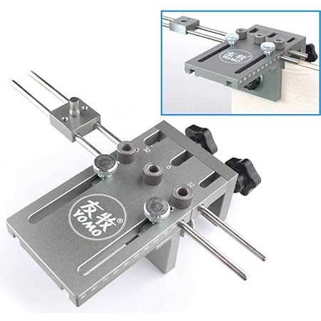 Lesgos DIY Holzbearbeitung Tischlerei Hochpräzisions-Dübel-Jigs-Kit 3 In 1 Bohr-Locator-Kit, Professionelle Breite Selbstzent