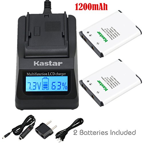 Kastar Fast Charger Kit and Battery (2-Pack) for Nikon Coolpix S32 S100 S2500/2600/2700/2750/2800 S3100/3200/3300/3400/3500/3600 S4100/4150/4200/4300/4400 S5200/5300 S6400/6500/6600/6700 S6800 MH-66