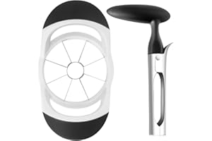 Asdirne Apple Slicer & Corer Set, Apple Cutter and Fruit Slicer with Sharp Stainless Steel Blades and Ergonomic Non-Slip Hand