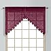 United Curtain Valerie Lace Sheer Swags, 52 by 38-Inch, Burgundy, Set of 2