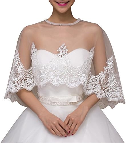 ZAHY Women's Wraps Cape Lace Shawl for Wedding Dresses