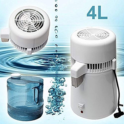 OLizee 4L Stainless Steel Water Distiller Home Pure Water Purifier Filter