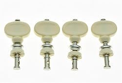 KAISH Set of 4 Nickel w/Ivory Buttons Ukulele