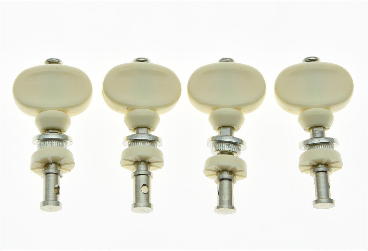 KAISH Set of 4 Nickel w/Ivory Buttons Ukulele