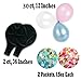 Treasures Gifted Gender Reveal 36 Inch Black Balloons with Blue and Pink Confetti Neutral Party Supplies Celebration Kit Boy or Girl Pastel Balloons for Baby Shower Decoration