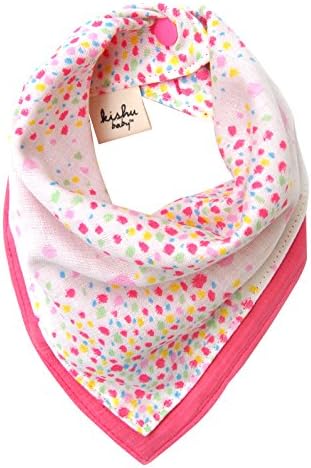 kishu baby Universe Reversible Girls Bandana Baby Bib, Pink, One Size