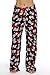 6339-10177-M Just Love Women's Plush Pajama Pants - Petite to Plus Size Pajamas,Black - Santa Skull,Medium