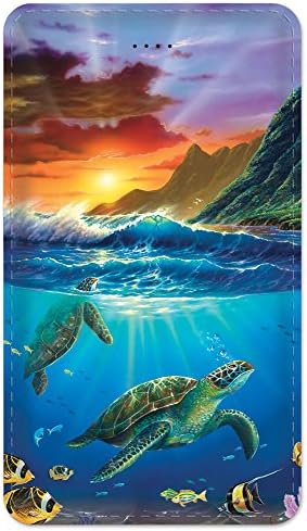 Decorated Amped Art 5000 - High Capacity 5,000 mAh Power Bank with 2 USB Outputs, for iPhone, iPad and Samsung Galaxy, Android, and More - Sea Turtles
