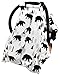 Dear Baby Gear Infant Carseat Canopy & Winter Cover - Doubles as Stroller Cover - Black Bears - Black and Grey - Plaid - 40