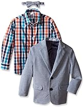 IZOD Kids Little Boys' Knit Pique Twill Duo Set, Navy Twill,5
