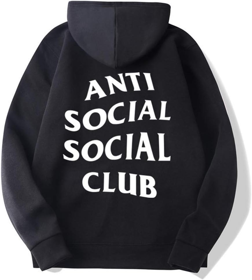 Inspired Anti Social Social Club Printed Hooded Retro Hoodie