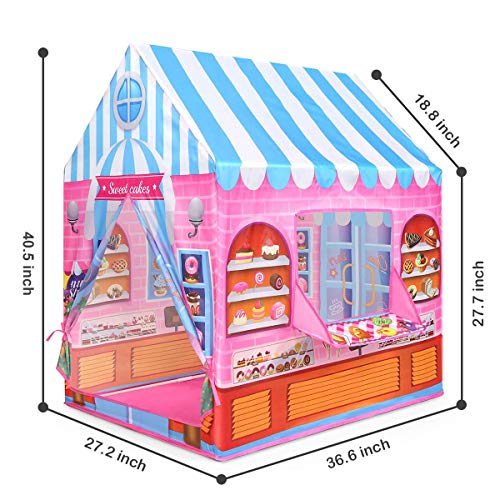 Anyshock Playhouse for Kids Tent,Candy Princess Castle Play House for 1-6 Year Old Children Boys Girls Baby Indoor Outdoor Gifts Toys (Pink) - Thumbnail 3