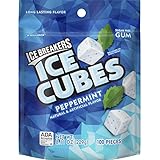ICE BREAKERS ICE CUBES Sugar Free Gum (Peppermint, 8.11-Ounce)