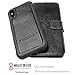 AMOVO [Upgraded] Case for iPhone Xs Max [2 in 1] iPhone Xs Max Wallet Case Detachable [Wireless Charging] [Vegan Leather] iPhone Xs Max Flip Case (XSMAX (6.5'') Black)