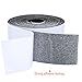 Pllieay 2 Pack Felt Tapes Polyester Felt Tapes Furniture Felt Strips for Furniture and Hard Surfaces (1.96 inch x 14.7 feet x 1 mm Thickness)