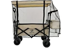 Wagon Net Cover, Wagon Mosquito Net with Zippers Outdoor Wagon Cart Accessories for Garden Camping, 43" Lx20 Wx30 H