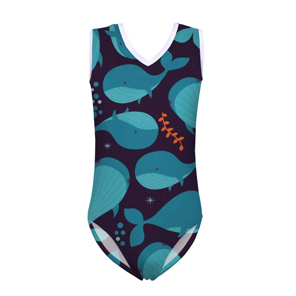 For Swimwear Piece One Chaqlin Girls 5 14y For Pattern Fish Underwater Unitard Gymnastic Elastic Swimsuit Outfit Push Up One Piece Suits Girls 100 Genuine Counter Guarantee Www Klevering Com