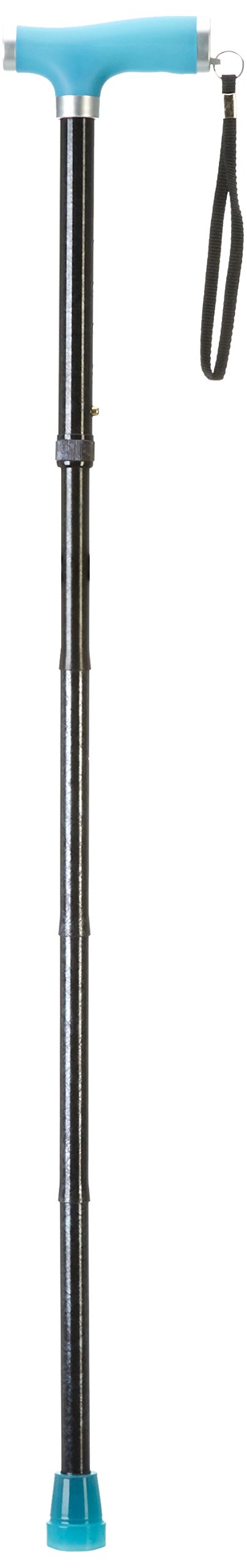 Drive Devilbiss Glow and Go Folding Walking Stick with Silicone Grip in Tye Dye