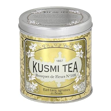 Kusmi Tea Bouquet Of Flowers N108 Russian Black Tea Blend With Orange Mandarin Lemon Lime Ylang Ylang 44oz Of All Natural Premium Loose