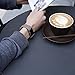 Henoda Replacement Bands Compatible with Fitbit Charge 2, Classic Genuine Leather Charge 2 Band Fitness Wristband for Women Men Small Large Weave Taupe