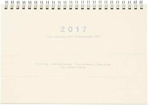 Amazon A5 ノートブックカレンダー マグネット アイボリー 17年1月から17年12月対応 1 手帳 カレンダー 文房具 オフィス用品