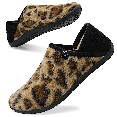 Fuzzy House Slippers for Women Men Indoor Closed