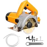 Hoteche 4-3/8-Inch Dry/Wet Masonry&amp;Tile Saw 1300W Electric Cutter for Stone, Ceramic and Marble Cutting(Tool Only)