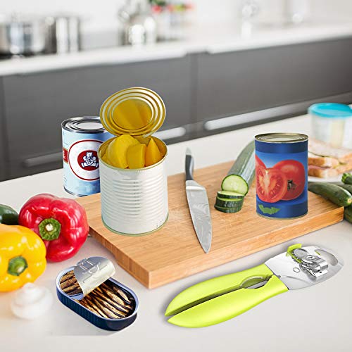 Can Opener, 4-IN-1 Stainless Steel Manual Heavy Duty Tin Opener, with Ergonomic Handle for Kitchen Cooking and Can Opening- Ultra Sharp Cutting Tool, Non-slip Handle for Easy-to-Use - Thumbnail 6