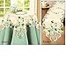 Collections Etc Embroidered Irish Shamrocks Table Linens on Cream Background - Perfect for St. Patrick's Day, Square