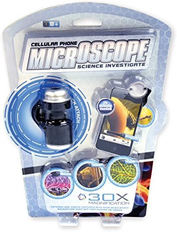 Nature Bound Toys Smart Phone Field Science Microscope with 30X Magnification & Batteries Included Science Kit, Silver