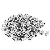 uxcell M6 Stainless Steel Flat Head Rivet Nut Insert Nutsert 100pcs