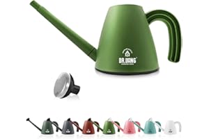 DR.UANG Watering Can, Indoor and Outdoor Watering Can for House Plants, Long Spout with Detachable Shower Spray Head, Water Can for Plants, Garden, Flower (2.0L 70oz 1/2 Gallon Green)