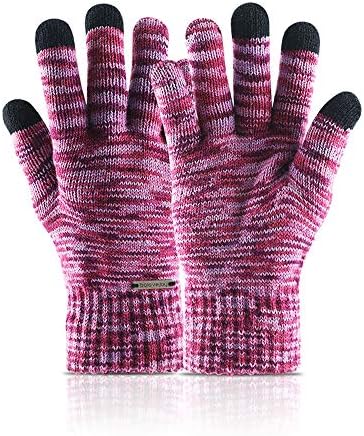 Tcare Winter Gloves Knit Mitten Anti-Slip Touch Screen Gloves Wool Magic Warm Gloves for Women Men