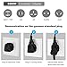Universal European Schuko Plug, Travel Adapter, iSeekerkit 2Pack 250V/10A Dual Outlet Wall Power Charger Converter Adapter Type E/F USA Plug Kit to Germany,France,Schuko,Russia, Denmark,Iceland-Black
