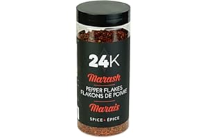 24K Marash Chili Pepper Flakes - 135g (4.8oz) | Medium Heat, Turkish Pepper, Deep Red, Garnish, Marinate, Add Complex Flavour