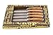 La Cote 6 Piece Steak Knives Set Japanese Stainless Steel Olive Wood Handle In Gift Box (6 PC Steak Knife Set Olive Wood)