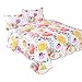 Artextile Yellow Floral Poppy Bedding Reversible Coverlet Bedspread 3-Pieces Quilt Set ,Queen Size