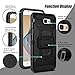 Galaxy J7 V Case, Galaxy J7 Perx Case, Galaxy J7 Sky Pro Case, Venoro Heavy Duty Shockproof Rugged Protection Case Cover with Belt Swivel Clip and Kickstand for Samsung Galaxy Halo / J7 2017 (Black)