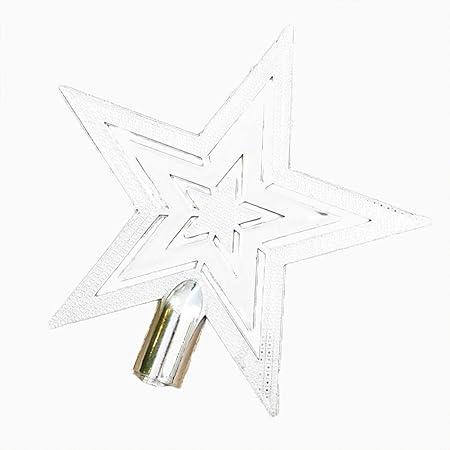 Stella Di Natale Plastica.Treestar Cimier Stella Di Natale In Plastica Stella Per Vertice Albero Albero Oggetti Di Decorazione Natale Decorazioni Di Albero Di Natale Decorazione Di Albero Di Noel Plastica Argento 20 20cm Amazon It