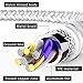 iPhone Charger, MFi Certified iPhone Cable 5 Pack [3/3/6/6/10FT] Extra Long Nylon Braided USB Charging&Syncing Cord Compatible with iPhone Xs Max/XS/XR/7/7Plus/X/8/8Plus/6S/6S Plus/SE (Silver&White)