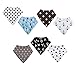 Vicsou Baby Bandana Drool Bibs for Drooling and Teething, Soft Organic Absorbent Cotton, 8-Pack